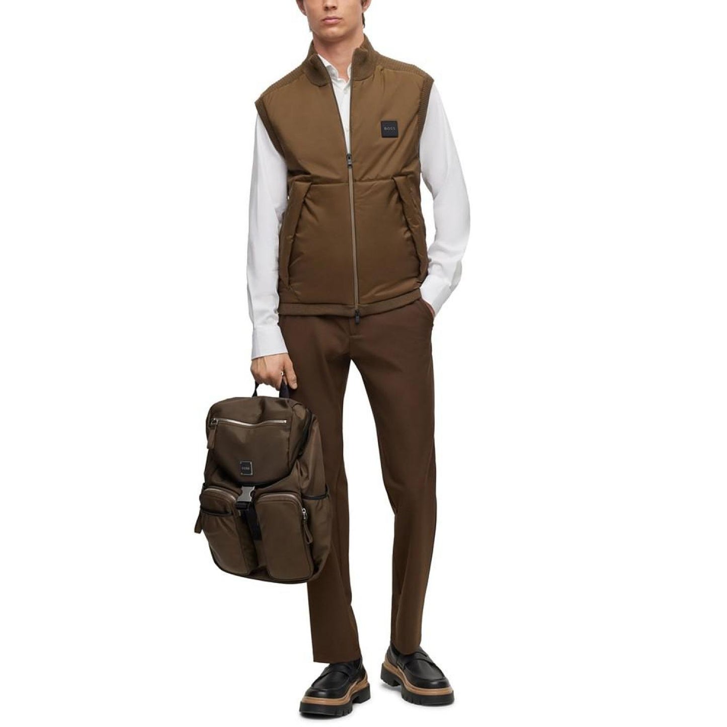 Men's Logo Patch Regular-Fit Gilet Vest