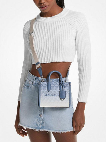 Mirella Extra-Small Ombré Signature Logo Crossbody Bag