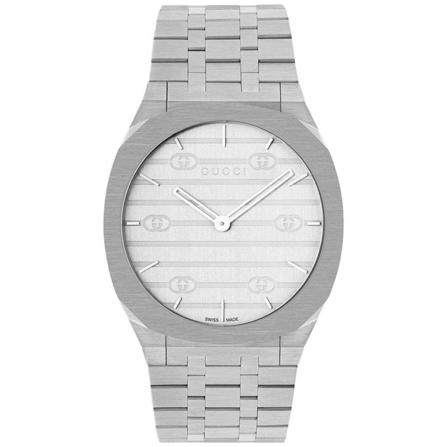 Men's Swiss 25H Stainless Steel Bracelet Watch 38mm