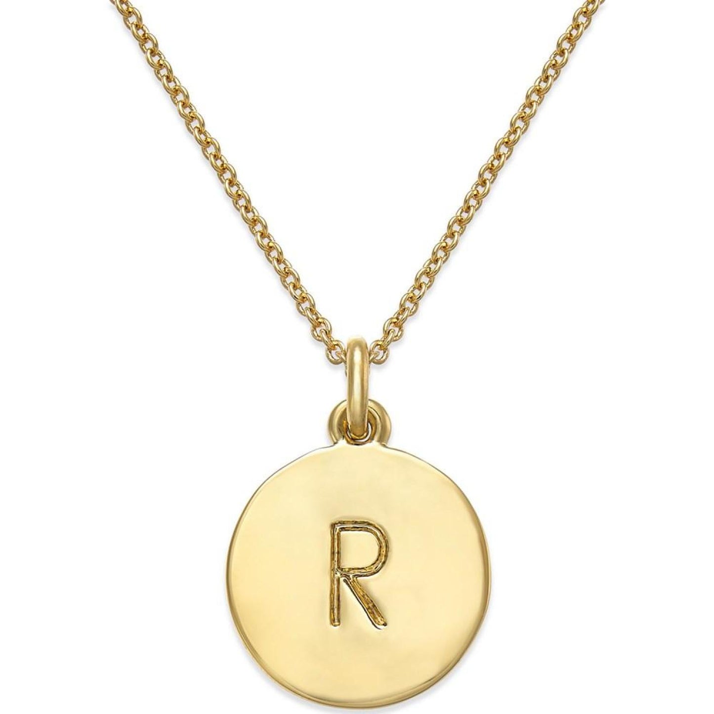 12k Gold-Plated Initials Pendant Necklace, 17" + 3" Extender