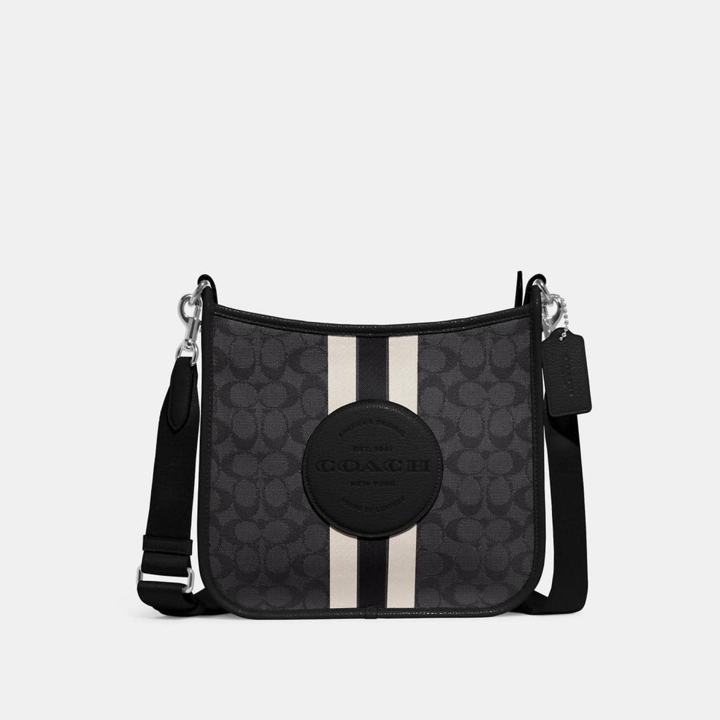 Coach Outlet Dempsey File Bag In Signature Jacquard With Stripe And Coach Patch