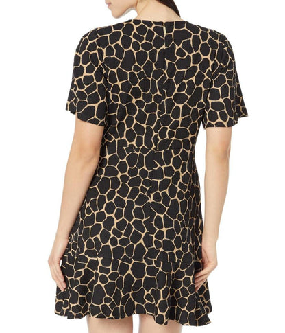 Giraffe Flutter Mini Wrap Dress