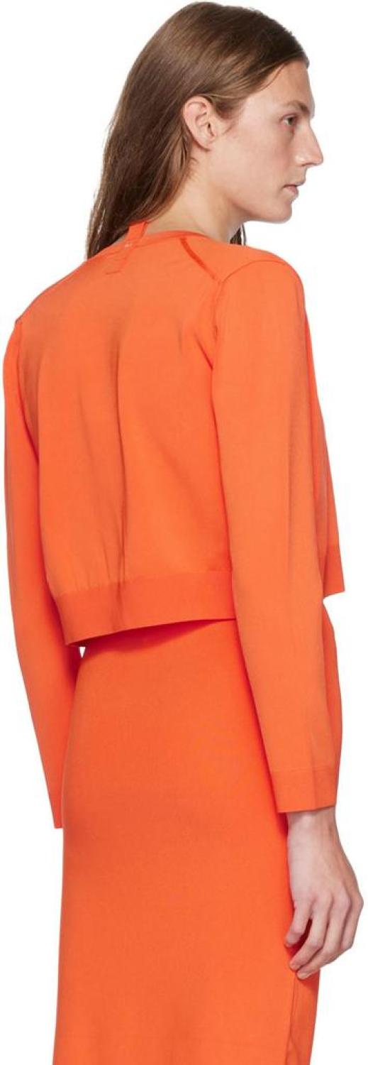 Orange 'The Cropped Cardigan' Cardigan