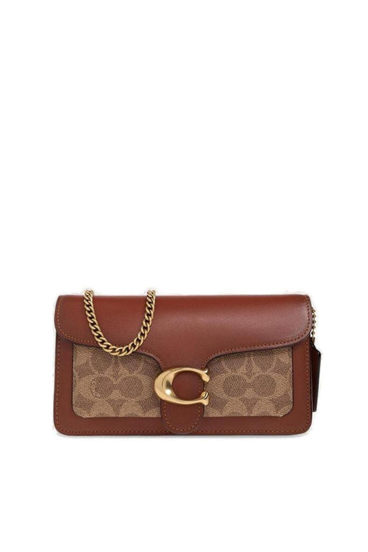 Coach Tabby Logo Plaque Clutch