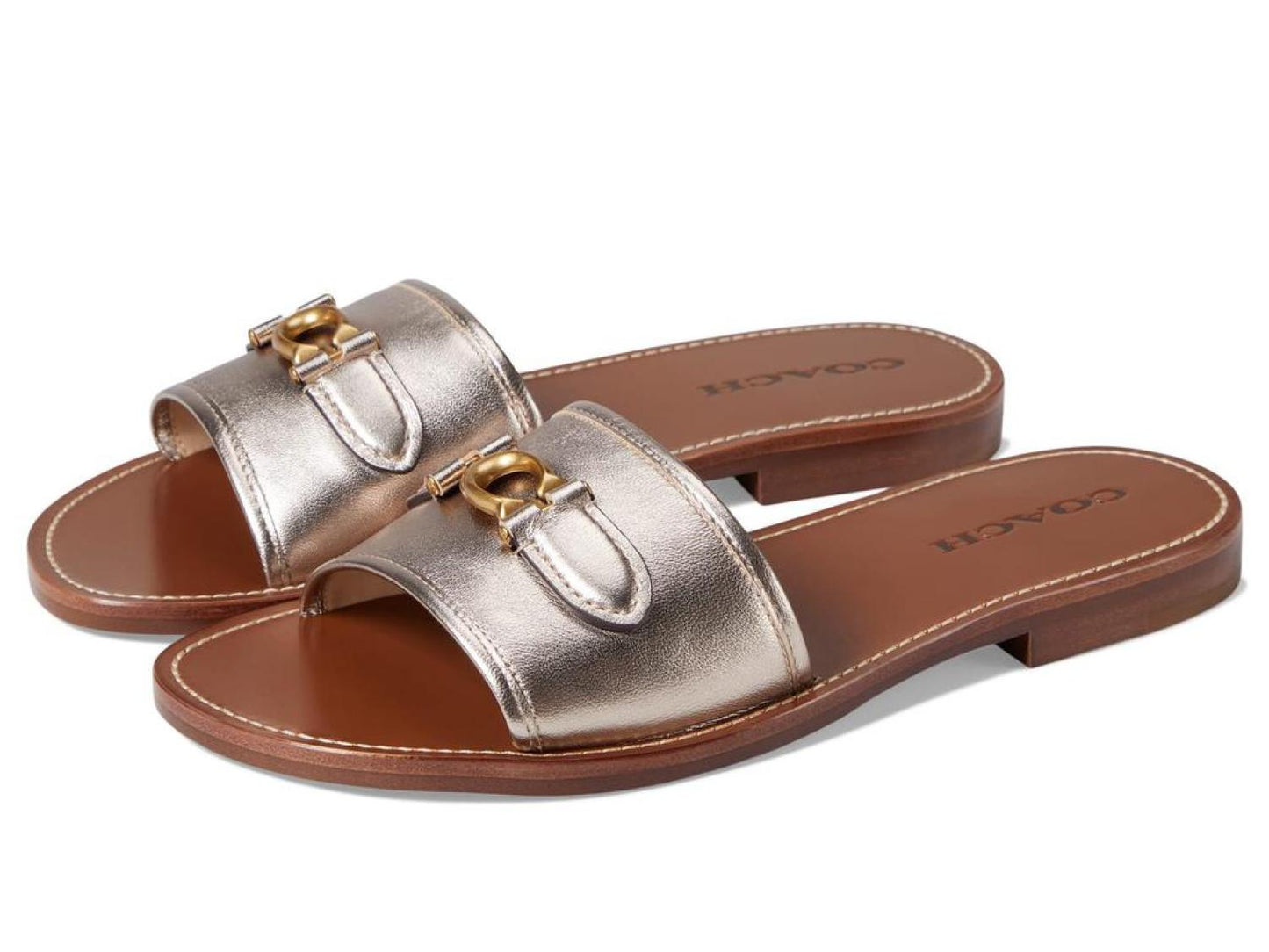 Ina Metallic Leather Sandal