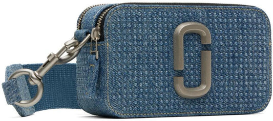 Blue 'The Crystal Denim Snapshot' Denim Bag