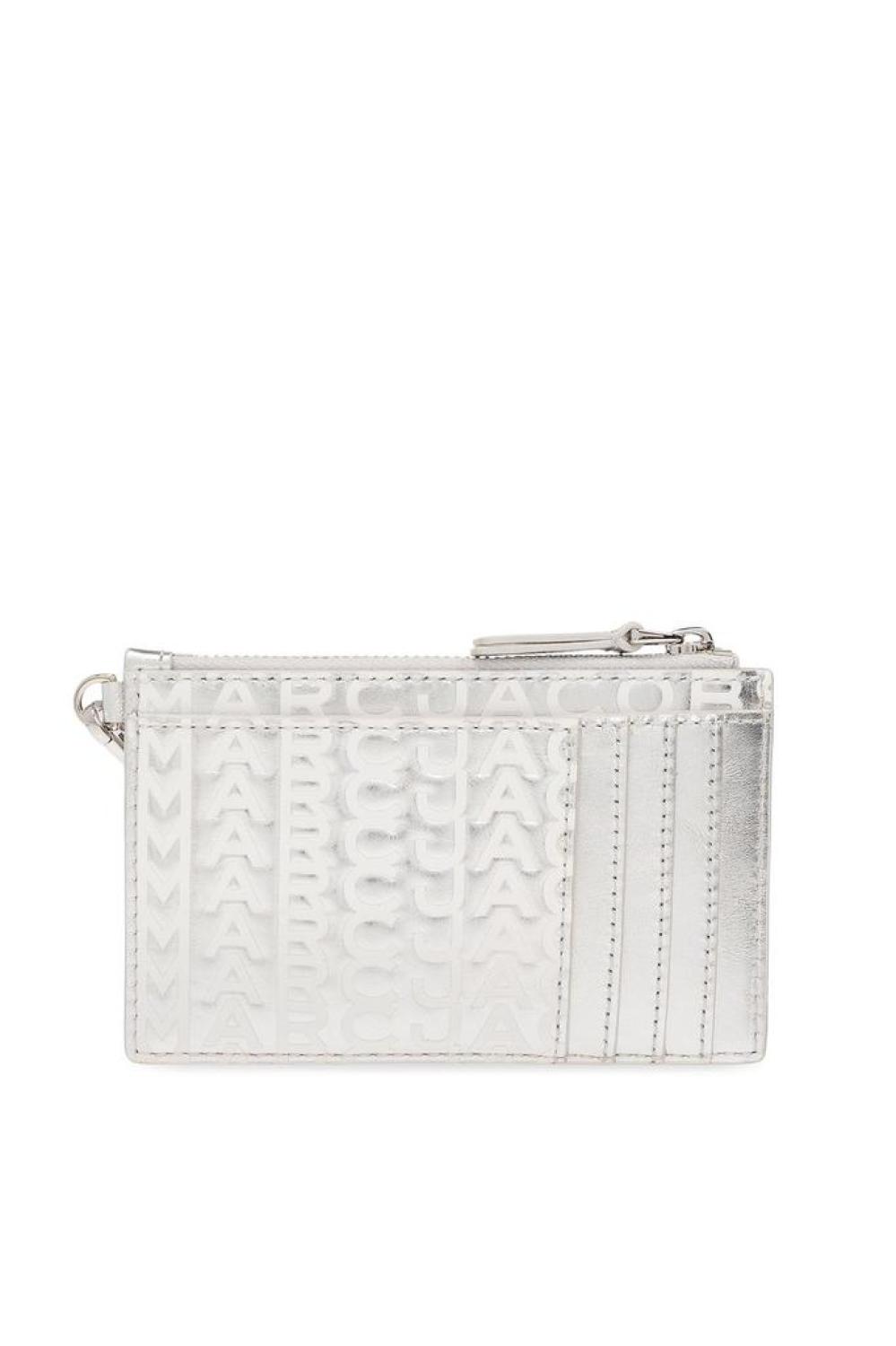 Marc Jacobs The Monogram Metallic Top-Zip Wristlet Wallet