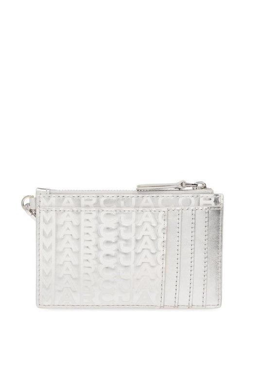 Marc Jacobs The Monogram Metallic Top-Zip Wristlet Wallet