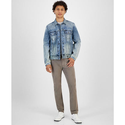 Men's Dillon Light Wash Distressed Denim Jacket