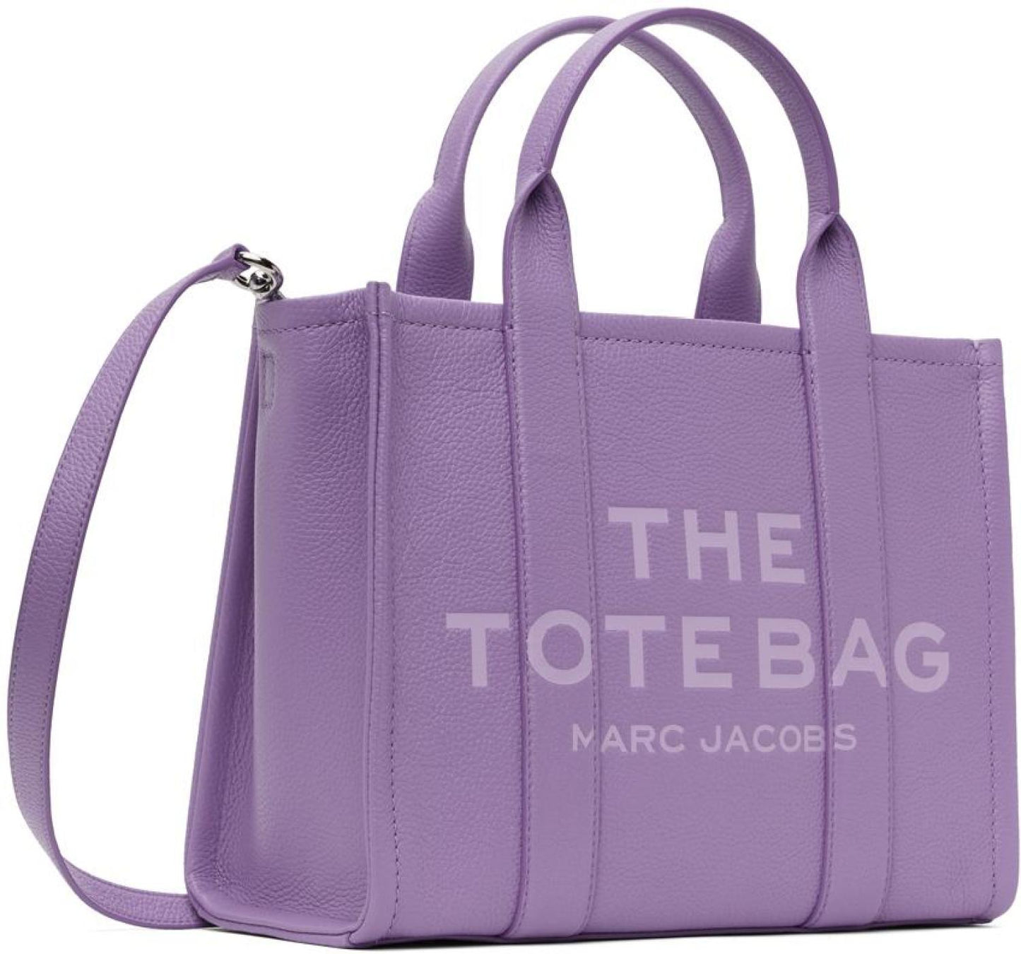 Purple 'The Leather Medium Tote Bag' Tote