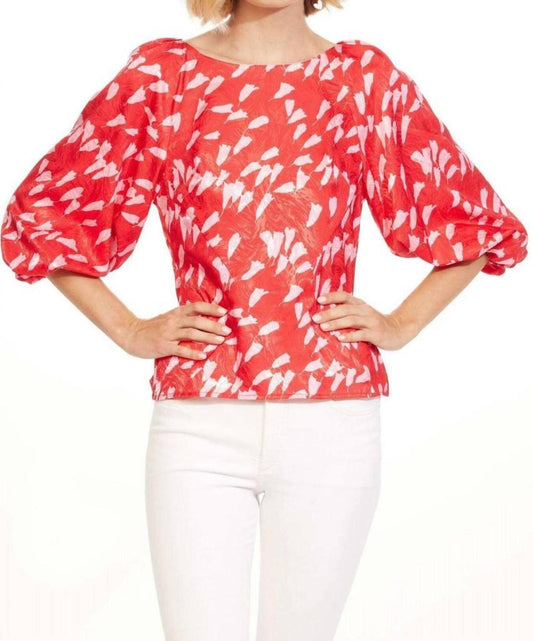 Jolen Top In Taffy Bloom