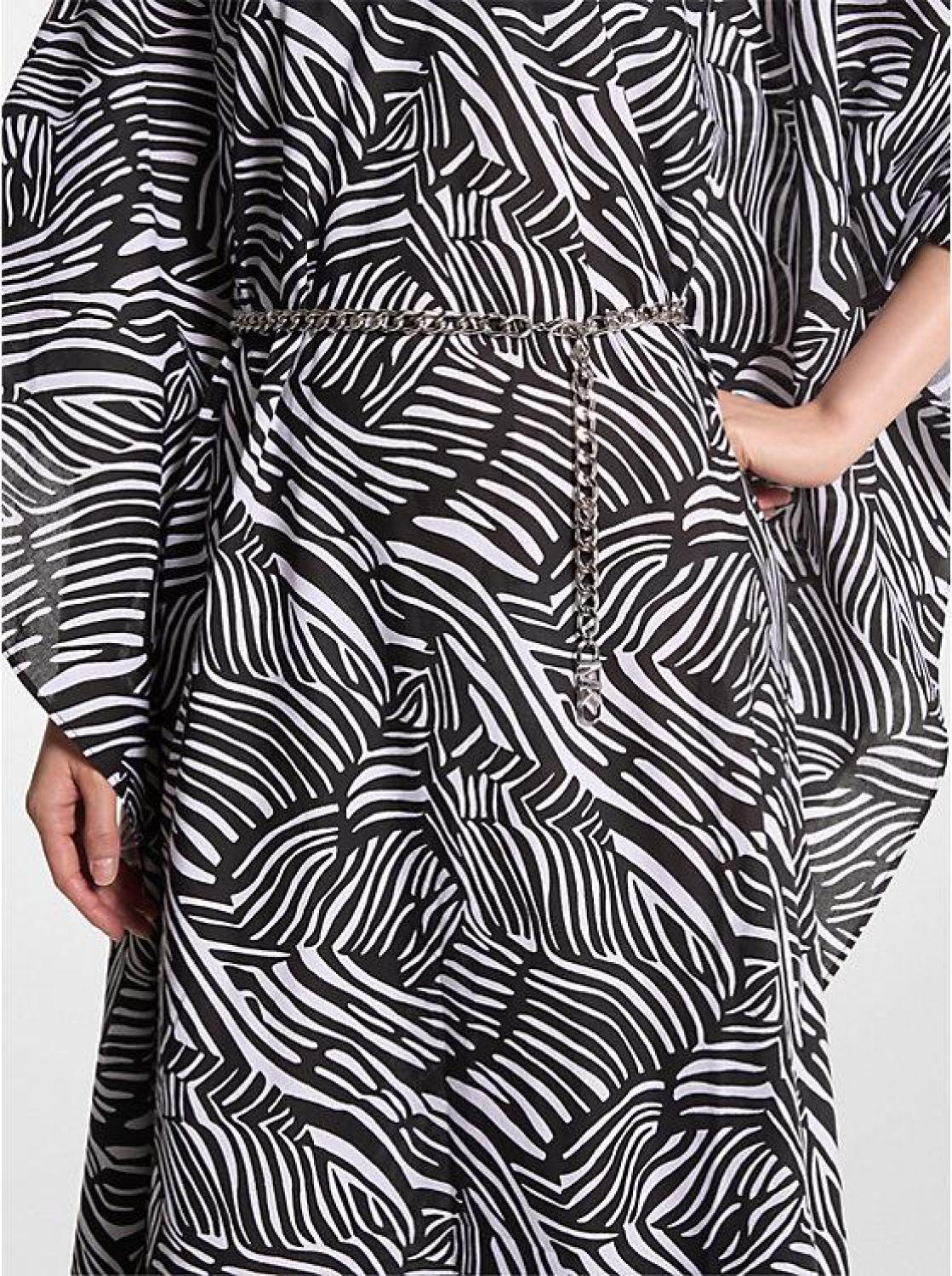 Zebra Organic Cotton Lawn Caftan Dress