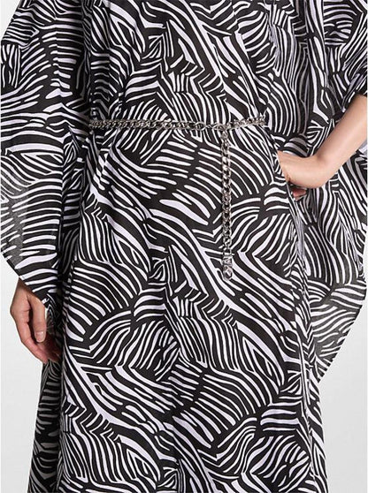 Zebra Organic Cotton Lawn Caftan Dress