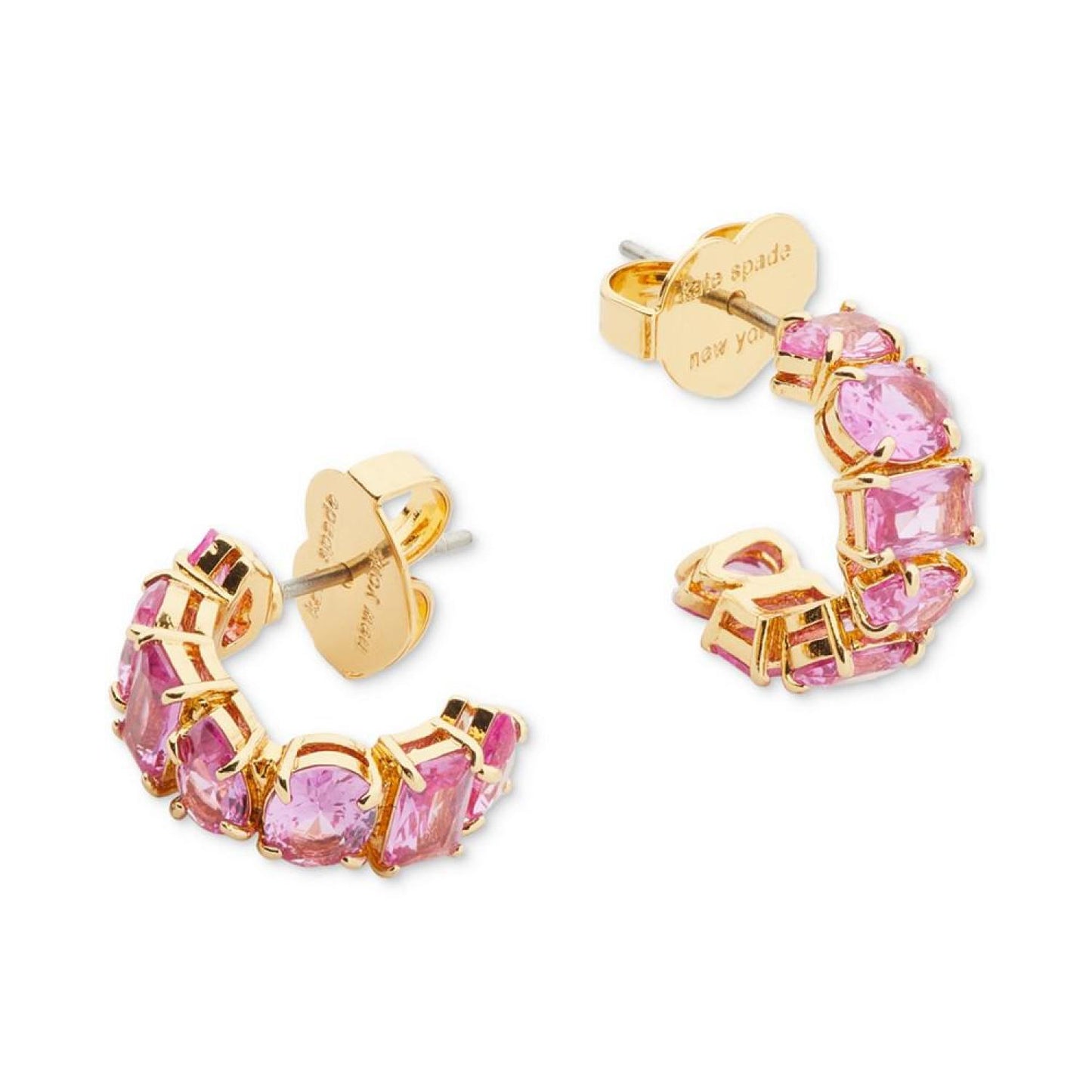 Candy Shop Crystal Small Hoop Earrings, 0.6"