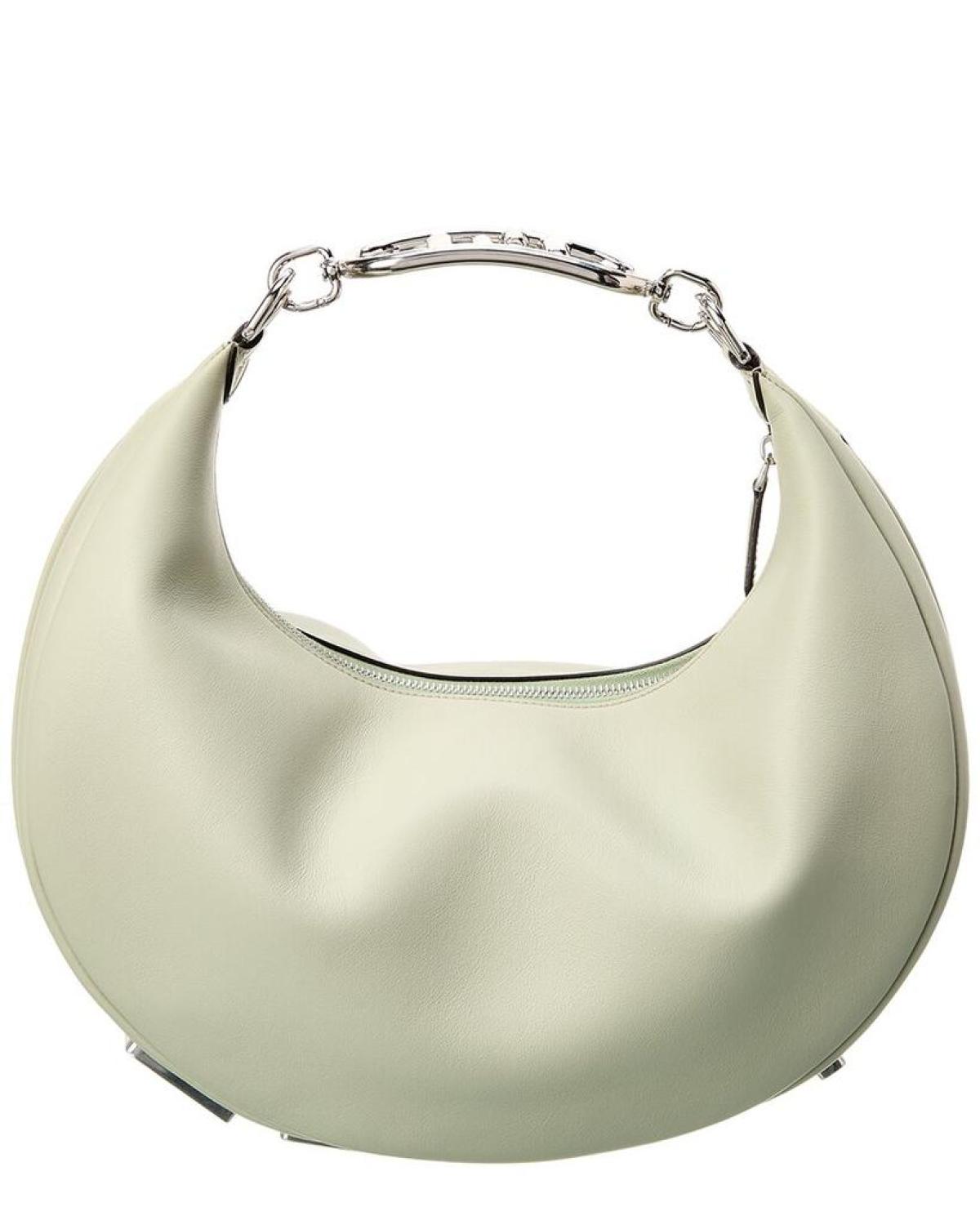 FENDI Medium Fendigraphy Leather Hobo Bag