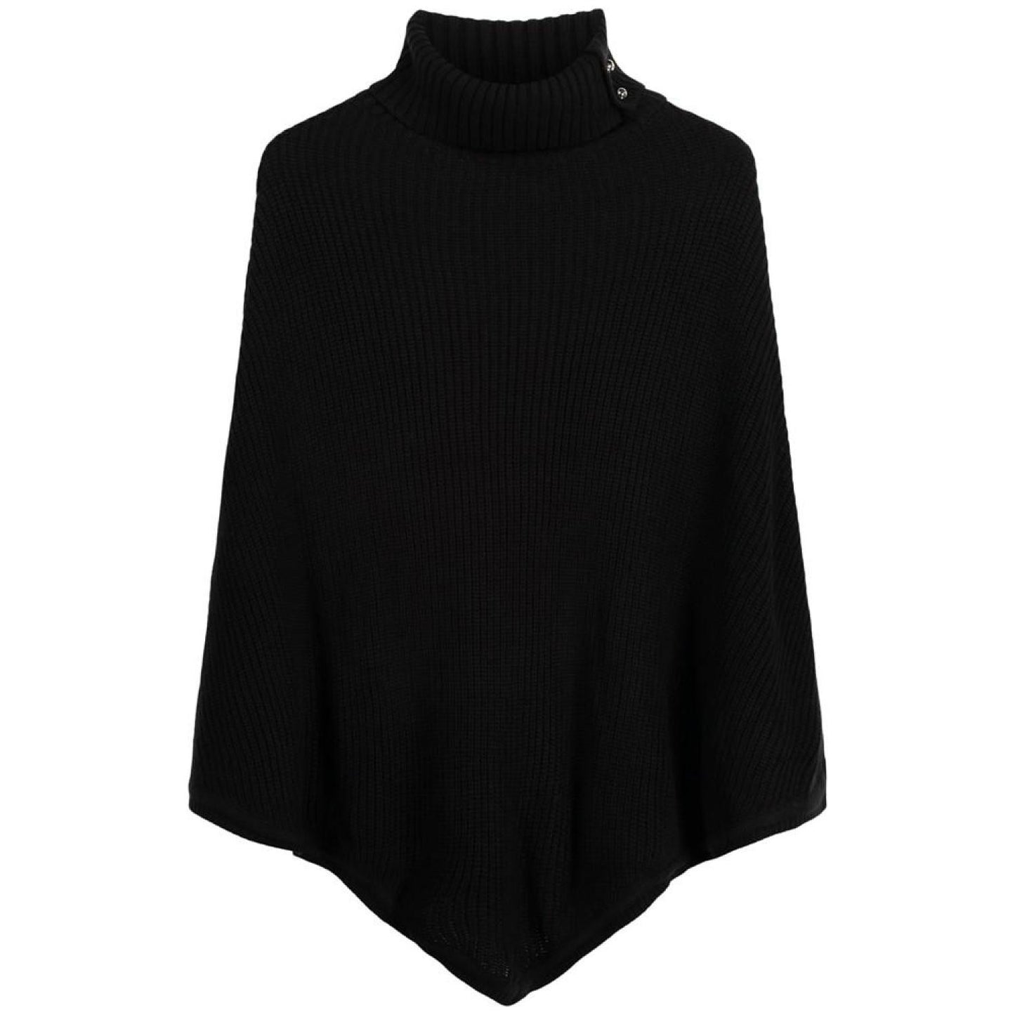 Turtleneck Shaker Stitch Poncho