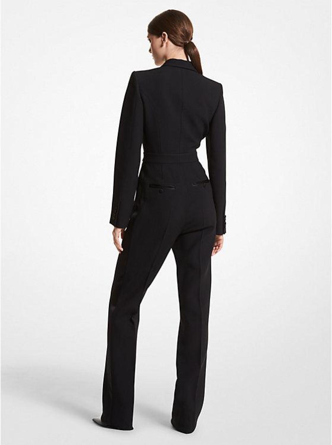 Double Crepe Sablé Tuxedo Jumpsuit