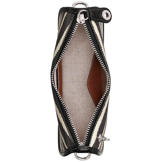 Zebra Printed Mini Leather Swinger 20