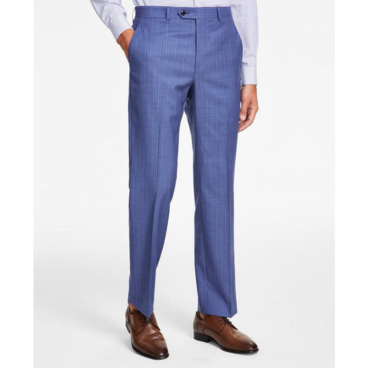 Men's Classic-Fit Pinstripe Wool Stretch Suit Pants