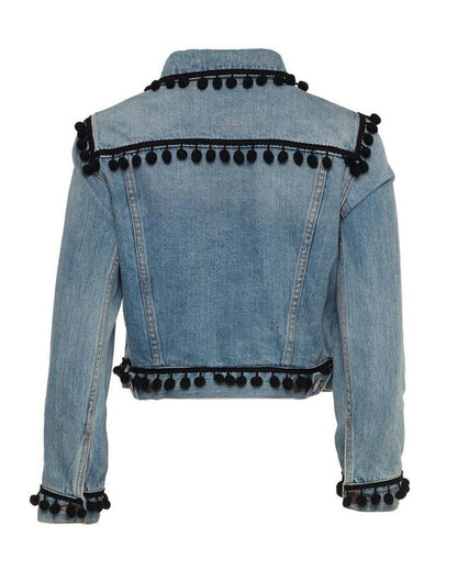 Shrunken Pom Pom Jacket