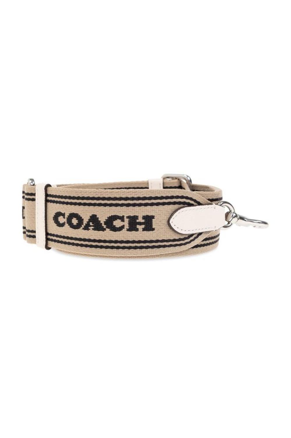 Coach Logo Plaque Zipped Shoulder Bag