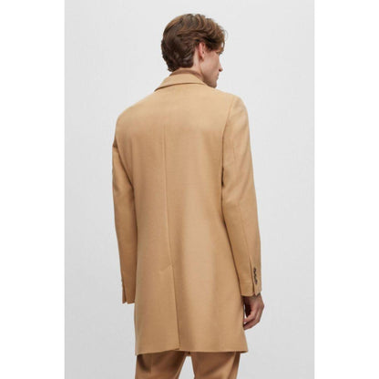 Slim-fit coat in virgin wool and cashmere