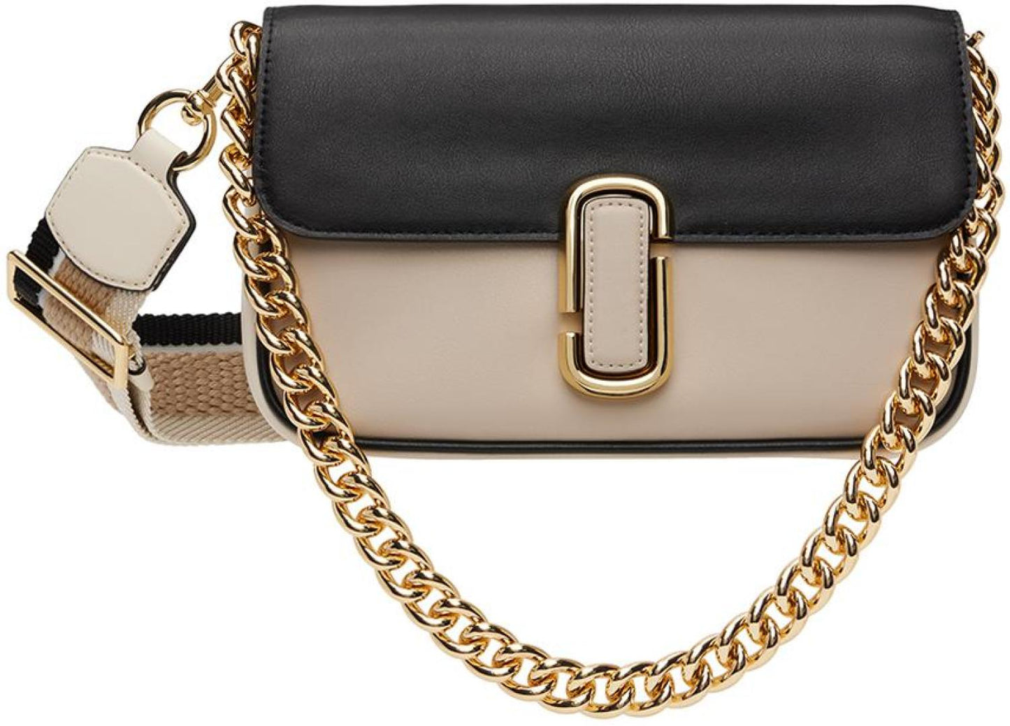 Beige & Black 'The J Marc' Shoulder Bag