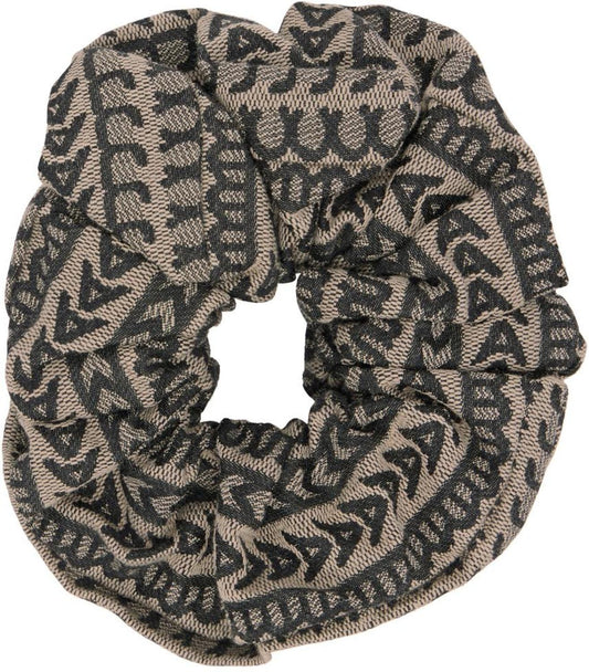 Beige Monogram Scrunchie