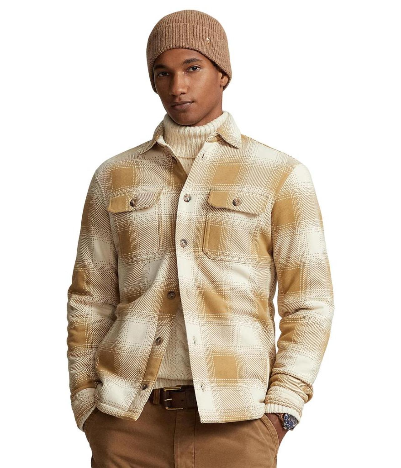 Plaid Fleece Shirt Jacket