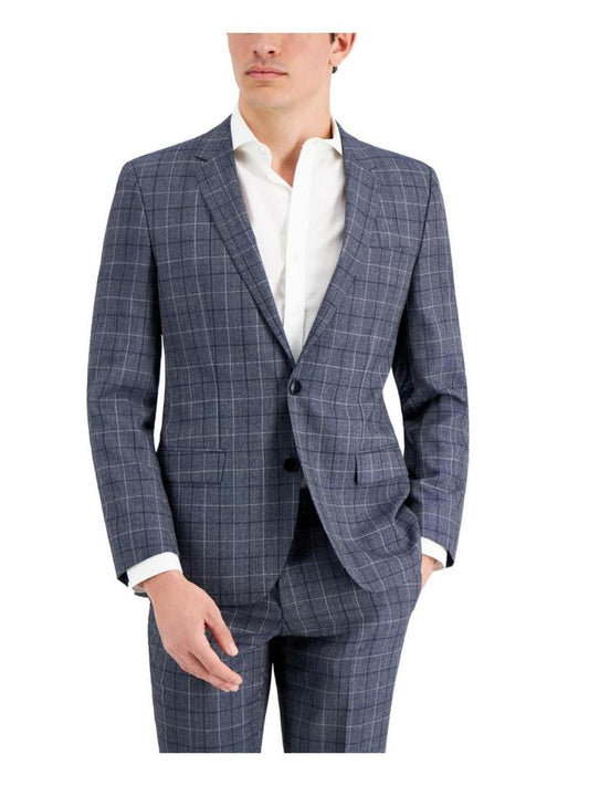 Henry 212 Mens Virgin Wool Slim Fit Two-Button Blazer