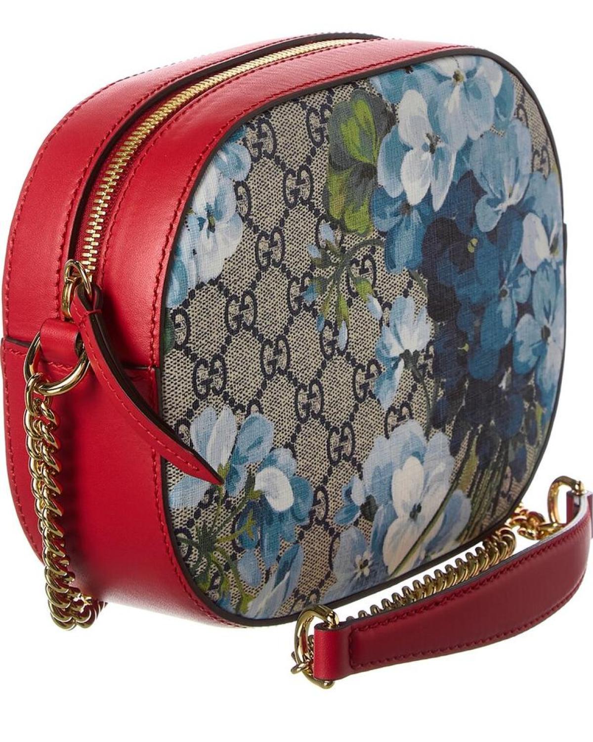 Gucci GG Blooms Supreme Canvas & Leather Crossbody