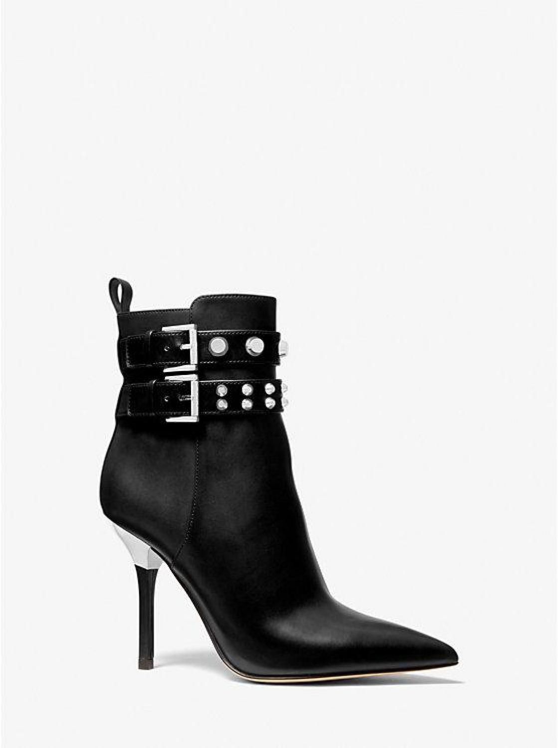 Amal Studded Leather Ankle Boot