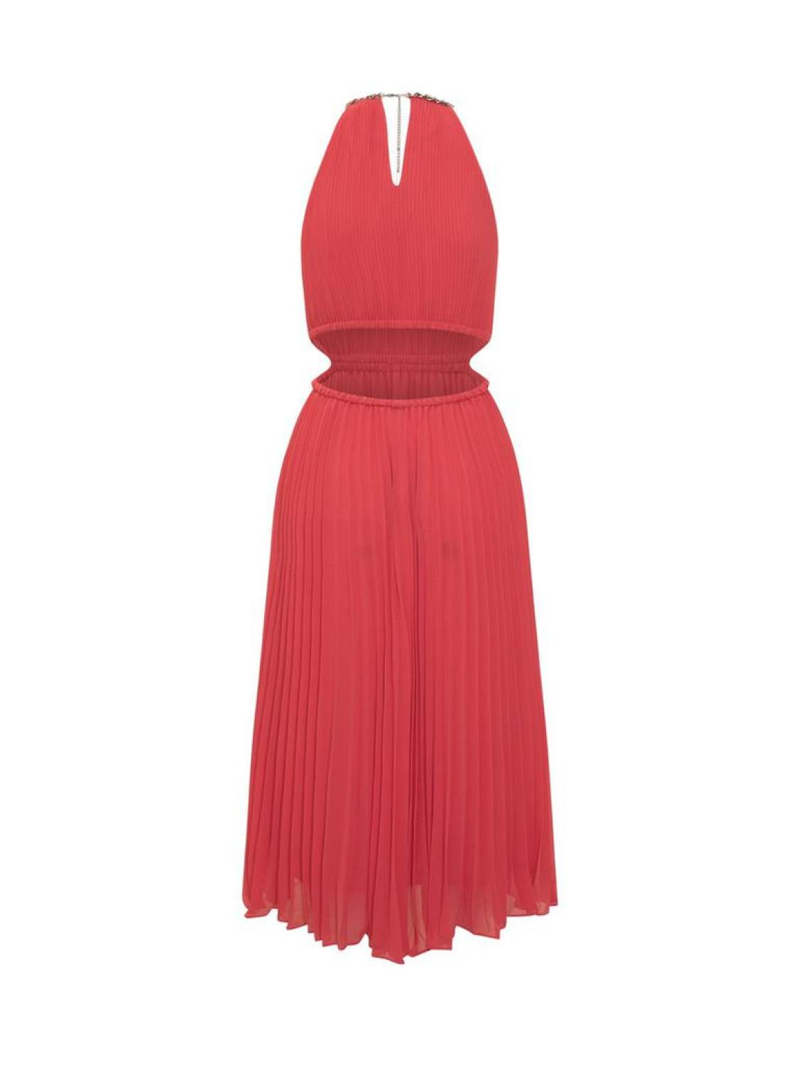 Michael Michael Kors Pleated Sleeveless Midi Dress