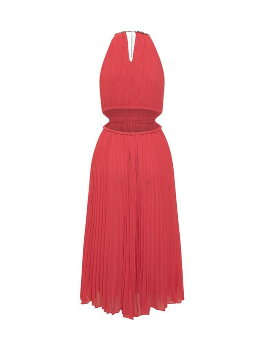 Michael Michael Kors Pleated Sleeveless Midi Dress