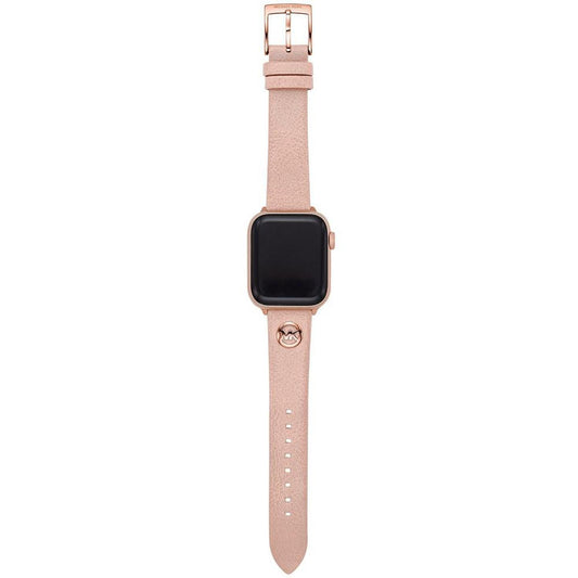 Logo Charm Blush Leather 38/40mm Band for Apple Watch®