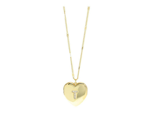 T Heart Locket