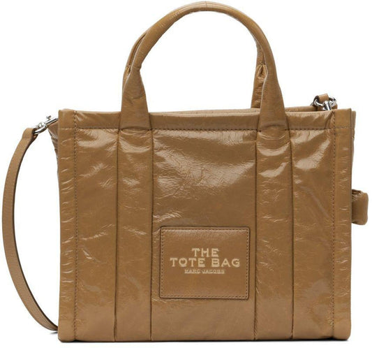 Tan 'The Shiny Crinkle Small' Tote