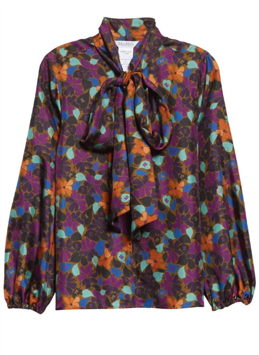 Pier Floral Silk Twill Top