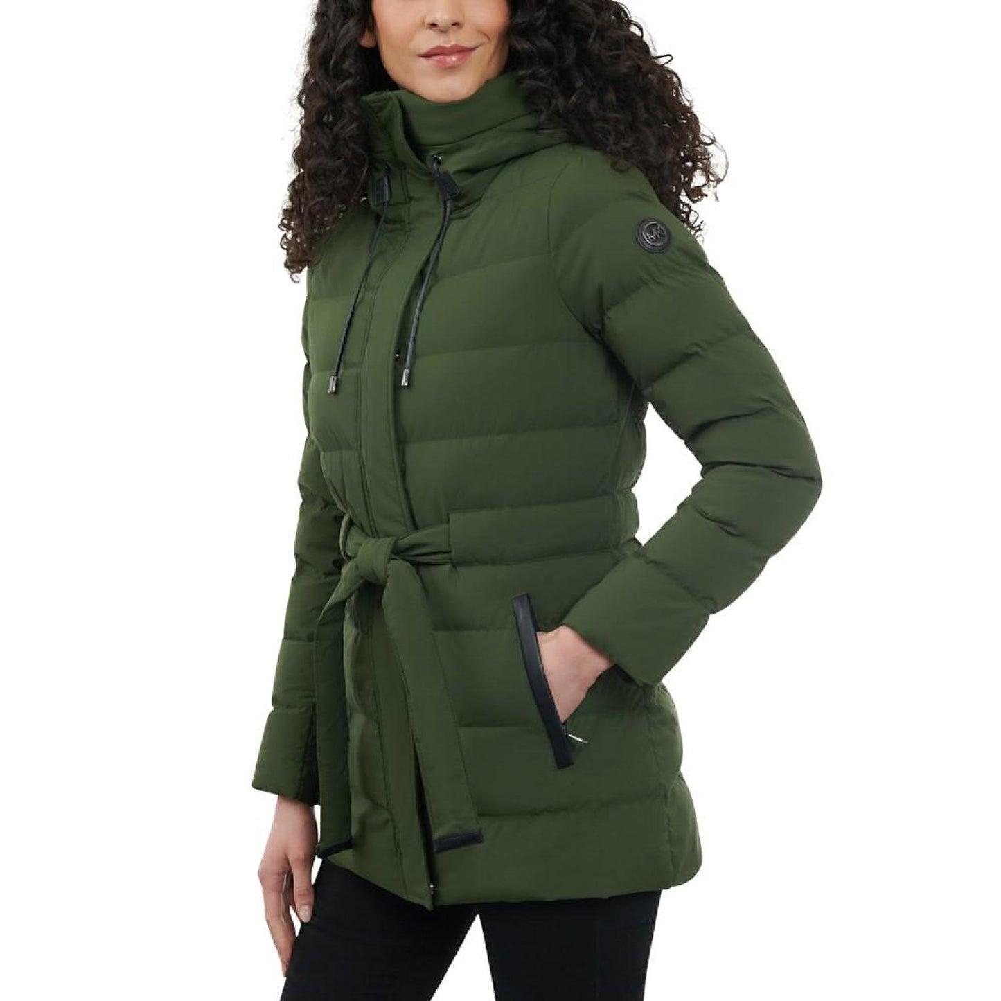 Women's Belted Packable Puffer Coat