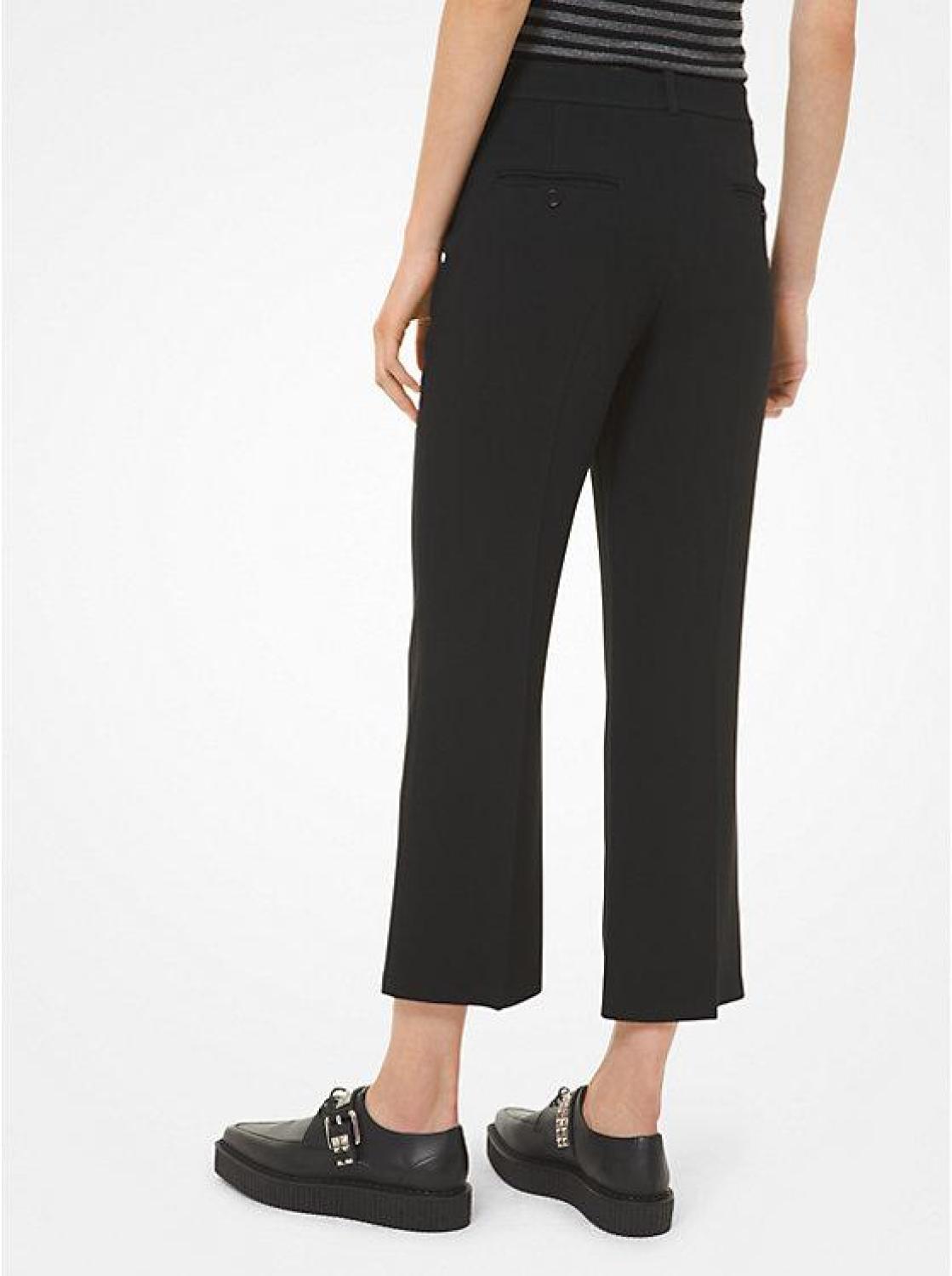 Double Crepe Sablé Straight-Leg Trousers