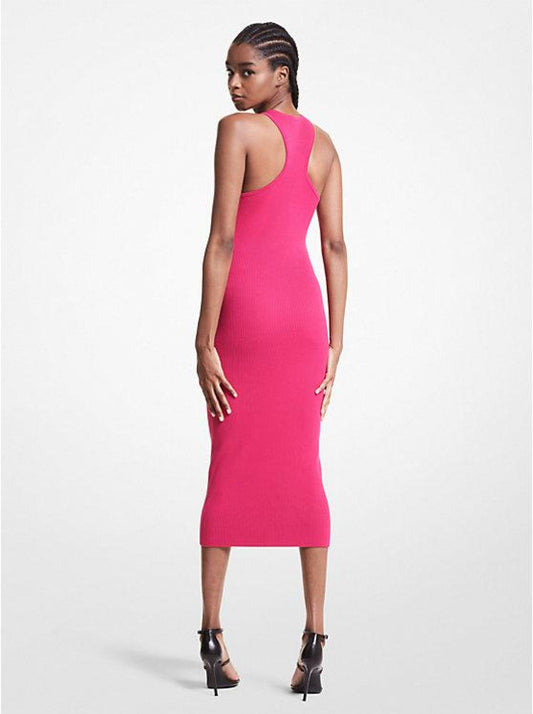 Ribbed Stretch Viscose Tank Dress