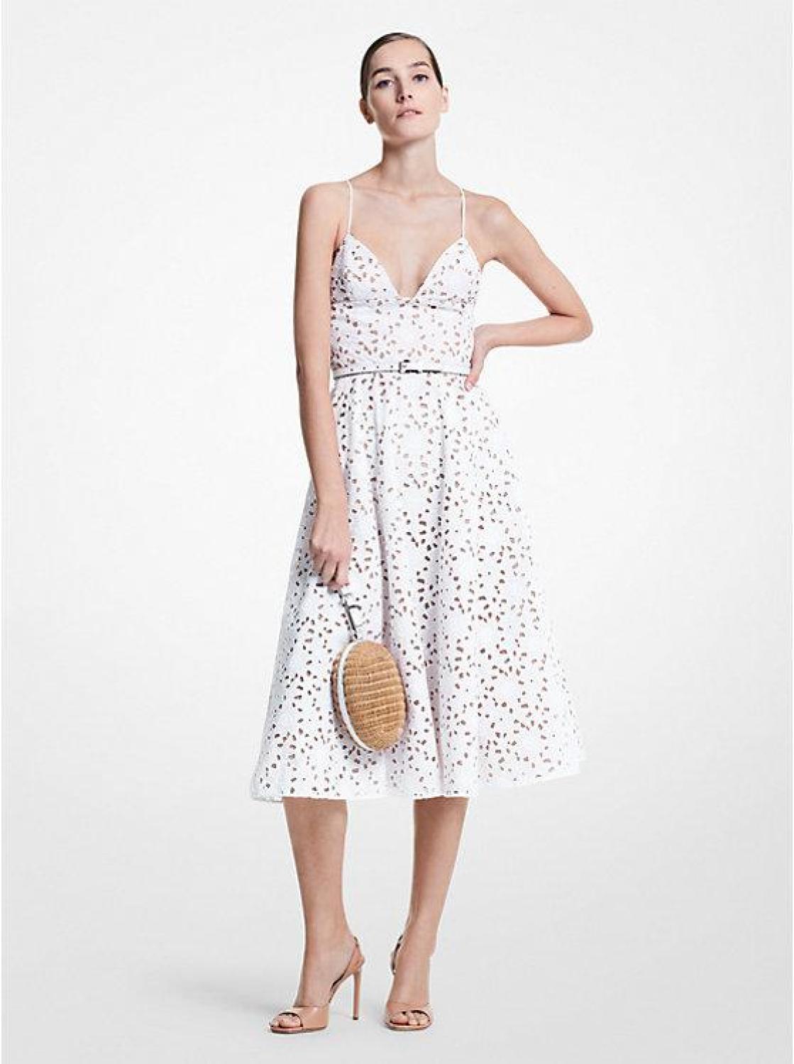 Floral Cotton Eyelet Dress