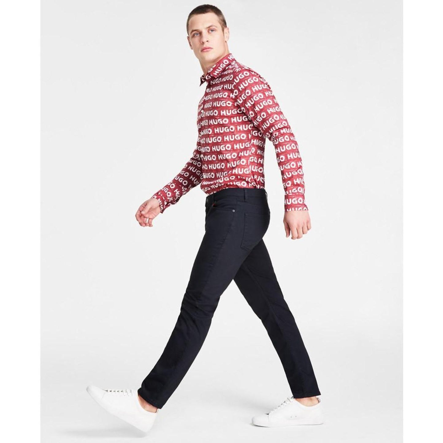 Men's Tapered-Fit Stretch Jeans, Created for Macy's