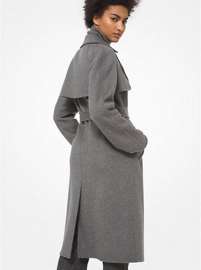 Jennifer Wool Melton Trench Coat