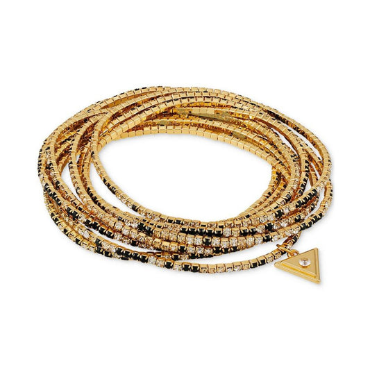 Gold-Tone 10-Pc. Set Rhinestone Stretch Bracelets