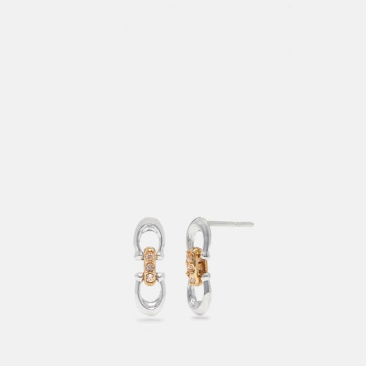 Coach Outlet Linked Signature Stud Earrings