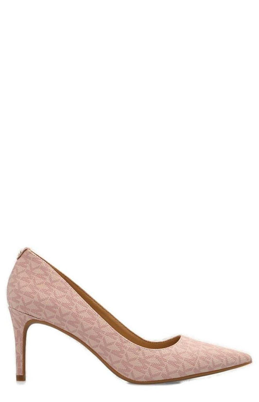 Michael Michael Kors High Heeled Monogram Pointed Pumps