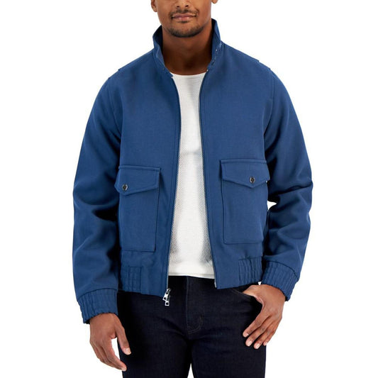 Men's Barracuda Zip-Front Twill Bomber Jacket