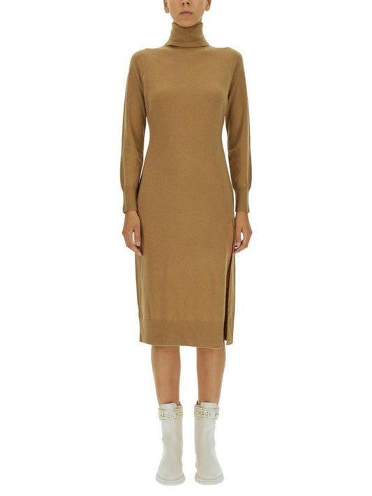 Michael Michael Kors Turtleneck Knitted Midi Dress