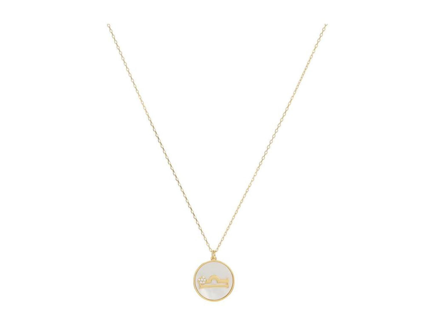 In The Stars Mother-of-Pearl Libra Pendant Necklace